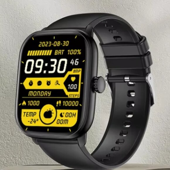 Black Fitness Tracker & Multifunctional Smart Watch Unisex Style and Fit - Picture 3 of 16